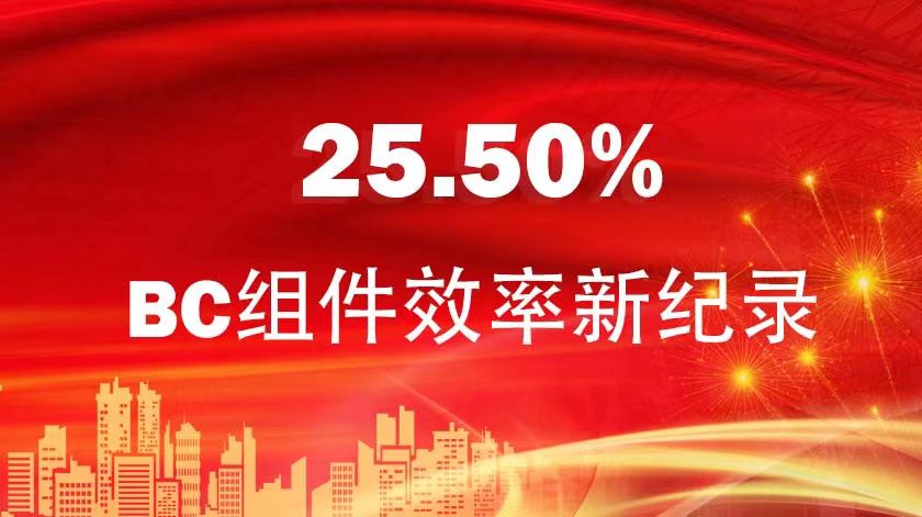 BC組件效率25.50%！金石能源混合型BC組件再創(chuàng)新紀錄